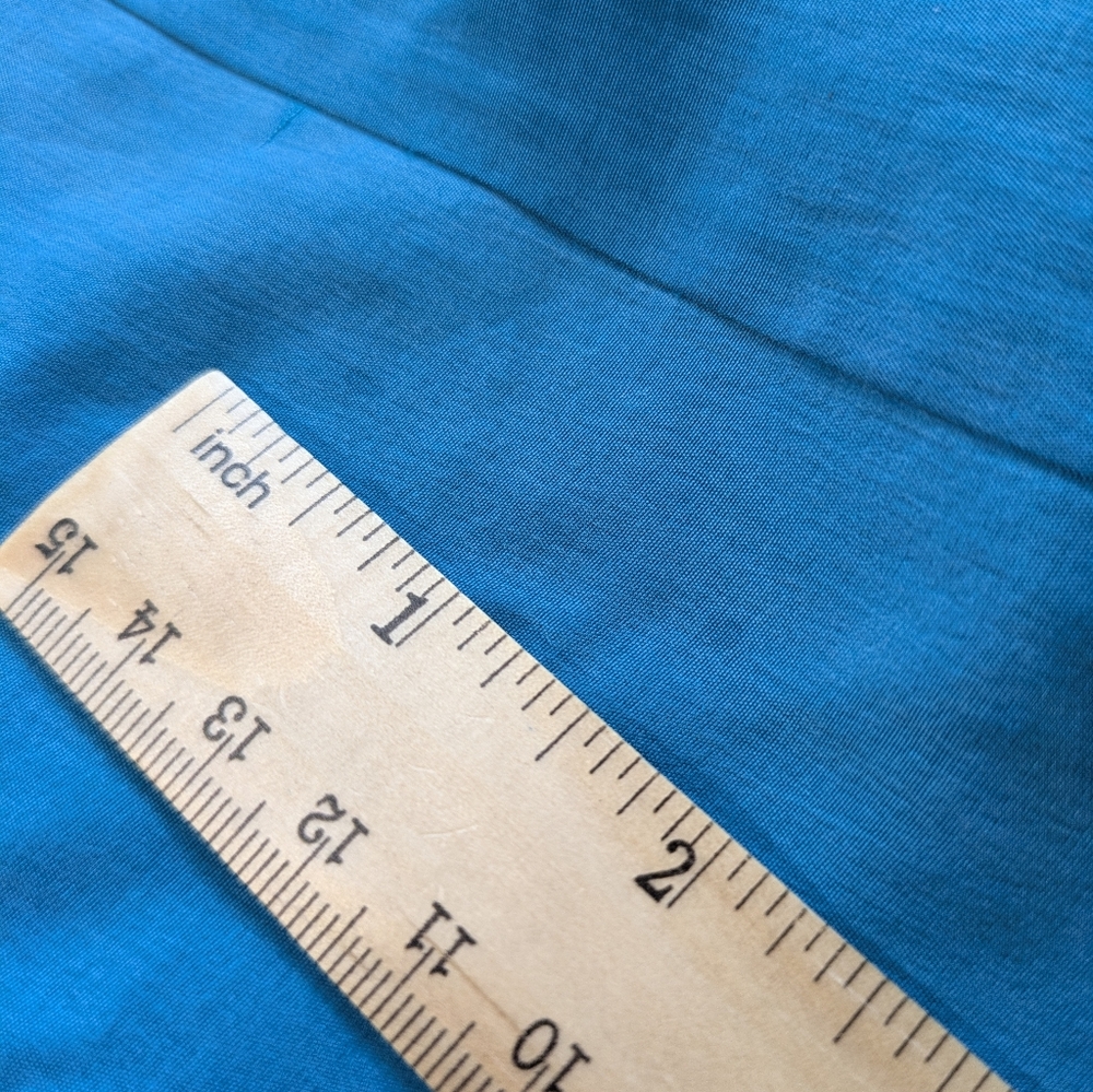 Vintage 80s Evan Picone Vibrant Teal Silk Maxi Skirt - Picture 10 of 10